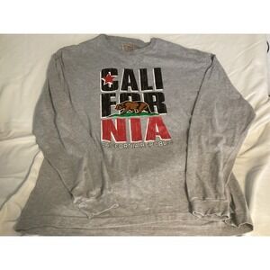 Vintage Stussy Long Sleeve California Republic Tshirt Size Large 100% Cotton